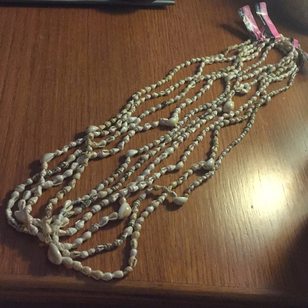 4 seashell necklaces
